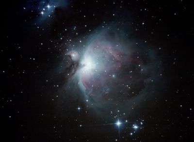 Orion Nebula M42
8x50sek.
ISO800
SkyWatcher Newton 150/750 (6'' F5)
EQ3-2 Mount + AstroEQ
Canon 450D
October 2014
Keywords: Orion;M42